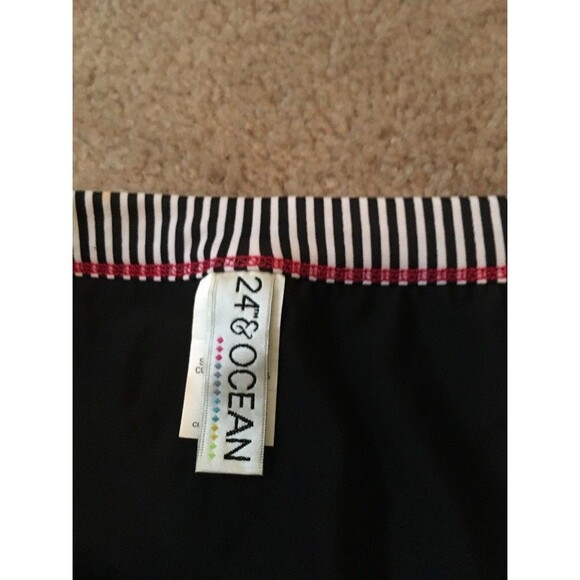 24th & Ocean Women's Black White Swim Bikini Bottom Size XL - Picture 3 of 5